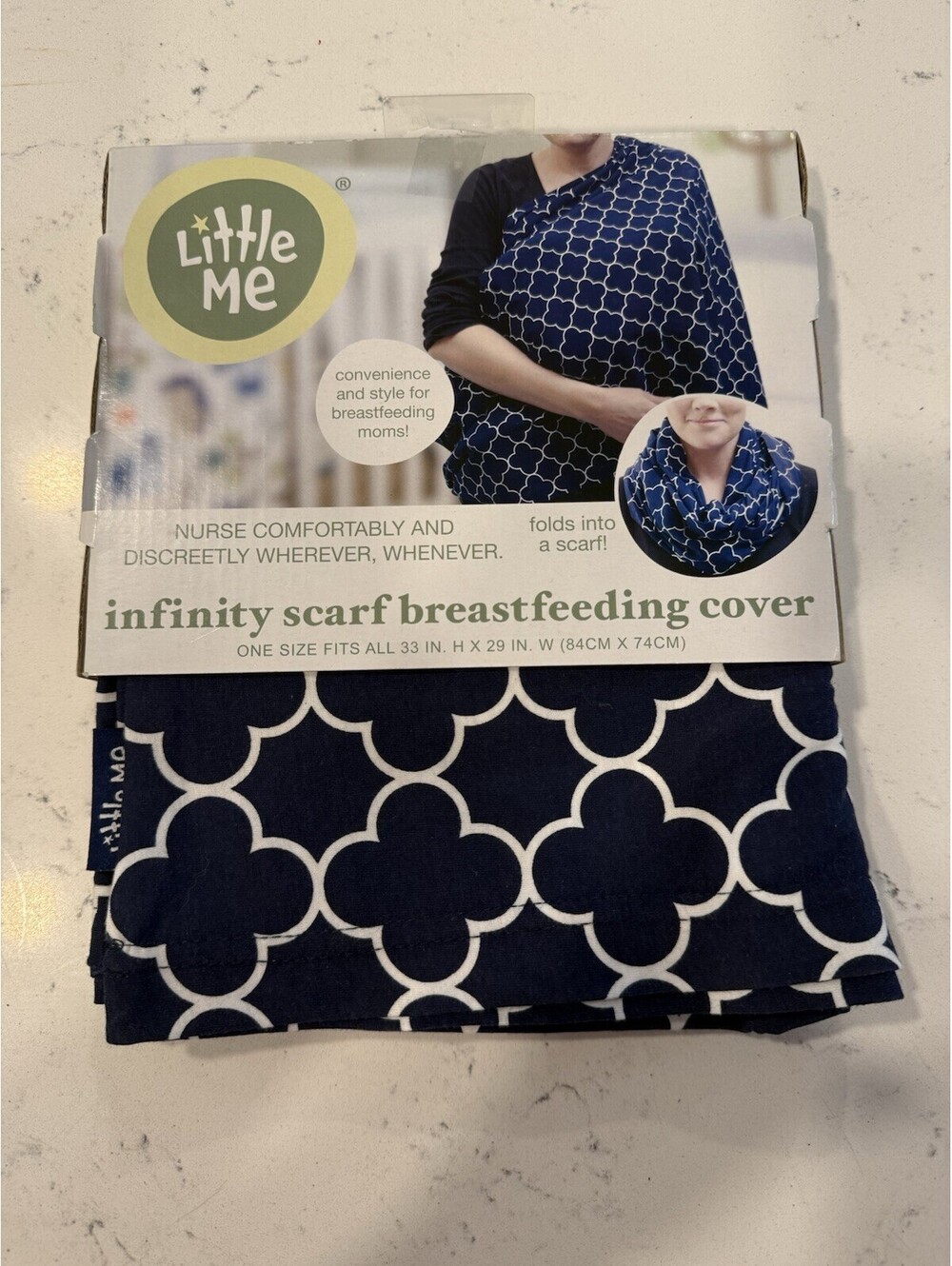 Little Me Infinity Scarf Breastfeeding Cover Baby 33x29 One Size Fits All New